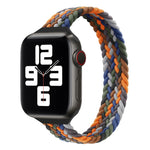 สายรัดนาฬิกาไนลอนถักแบบห่วงเดี่ยวสำหรับเอวเล็กสำหรับ Apple Watch Series 7 45mm / 6&SE&5&4 44mm / 3&2&1 42mm, S 145mm, M 155mm, L 165mm