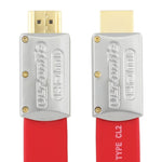 ULT-unite สาย HDMI แบนชุบทอง 4K Ultra HD, 1 ม., 1.5 ม., 2 ม., 3 ม., 5 ม., 6 ม., 8 ม., 10 ม., 12 ม., 15 ม., 16 ม., 17 ม., 18 ม., 20 ม.
