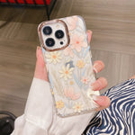 Glitter Powder Electroplating Flower Shockproof Phone Case, For iPhone 11 Pro, For iPhone 11 Pro Max