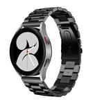 สายรัดนาฬิกาแบบหัวแบนสามเม็ดสแตนเลสสำหรับเปลี่ยน สำหรับ Samsung Galaxy Watch4 40 มม./44 มม. สำหรับ Samsung Galaxy Watch4 Classic 42 มม./46 มม.