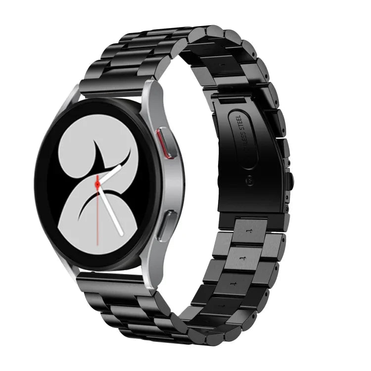 สายรัดนาฬิกาแบบหัวแบนสามเม็ดสแตนเลสสำหรับเปลี่ยน สำหรับ Samsung Galaxy Watch4 40 มม./44 มม. สำหรับ Samsung Galaxy Watch4 Classic 42 มม./46 มม.