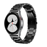 สายรัดนาฬิกาแบบหัวแบนสามเม็ดสแตนเลสสำหรับเปลี่ยน สำหรับ Samsung Galaxy Watch4 40 มม./44 มม. สำหรับ Samsung Galaxy Watch4 Classic 42 มม./46 มม.