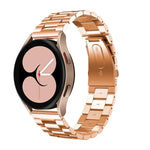 สายรัดนาฬิกาแบบหัวแบนสามเม็ดสแตนเลสสำหรับเปลี่ยน สำหรับ Samsung Galaxy Watch4 40 มม./44 มม. สำหรับ Samsung Galaxy Watch4 Classic 42 มม./46 มม.