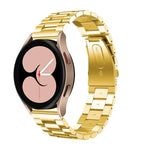 สายรัดนาฬิกาแบบหัวแบนสามเม็ดสแตนเลสสำหรับเปลี่ยน สำหรับ Samsung Galaxy Watch4 40 มม./44 มม. สำหรับ Samsung Galaxy Watch4 Classic 42 มม./46 มม.