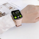 สายรัดนาฬิกาหนังเย็บสำหรับ Apple Watch Series, 7 41mm / 6&SE&5&4 40mm / 3&2&1 38mm, 7 45mm / 6&SE&5&4 44mm / 3&2&1 42mm