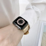 สายรัดนาฬิกาหนังเย็บสำหรับ Apple Watch Series, 7 41mm / 6&SE&5&4 40mm / 3&2&1 38mm, 7 45mm / 6&SE&5&4 44mm / 3&2&1 42mm