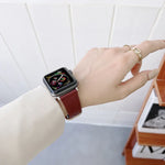 สายรัดนาฬิกาหนังแบบหัวเข็มขัดคลาสสิกสำหรับ Apple Watch Series, 7 41mm / 6&SE&5&4 40mm / 3&2&1 38mm, 7 45mm / 6&SE&5&4 44mm / 3&2&1 42mm