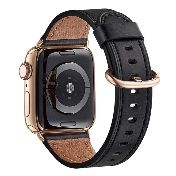 สายรัดนาฬิกาหนังแบบหัวเข็มขัดคลาสสิกสำหรับ Apple Watch Series, 7 41mm / 6&SE&5&4 40mm / 3&2&1 38mm, 7 45mm / 6&SE&5&4 44mm / 3&2&1 42mm