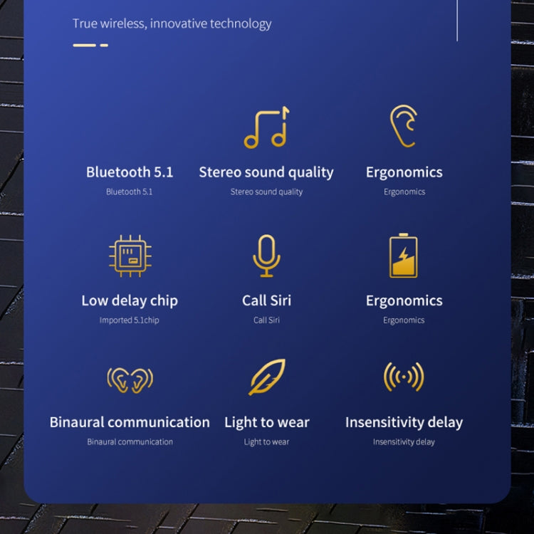 HXSJ Air-S4 หูฟังสเตอริโอไร้สายแท้ Bluetooth 5.1 HiFi พร้อมกล่องชาร์จ