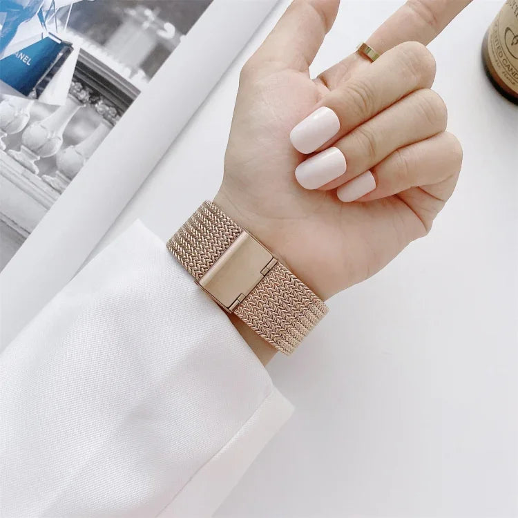 สายรัดนาฬิกาเหล็กตรงแบบหัวเข็มขัดรูปตัววีสำหรับ Apple Watch Series, 7 41mm / 6&SE&5&4 40mm / 3&2&1 38mm, 7 45mm / 6&SE&5&4 44mm / 3&2&1 42mm