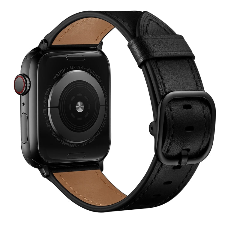 สายรัดข้อมือหนังสำรองสำหรับ Apple Watch Series 7 ขนาด 41 มม. / 6&SE&5&4 ขนาด 40 มม. / 3&2&1 ขนาด 38 มม., 7 ขนาด 45 มม. / 6&SE&5&4 ขนาด 44 มม. / 3&2&1 ขนาด 42 มม.