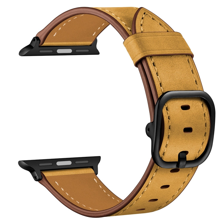สายรัดข้อมือหนังสำรองสำหรับ Apple Watch Series 7 ขนาด 41 มม. / 6&SE&5&4 ขนาด 40 มม. / 3&2&1 ขนาด 38 มม., 7 ขนาด 45 มม. / 6&SE&5&4 ขนาด 44 มม. / 3&2&1 ขนาด 42 มม.