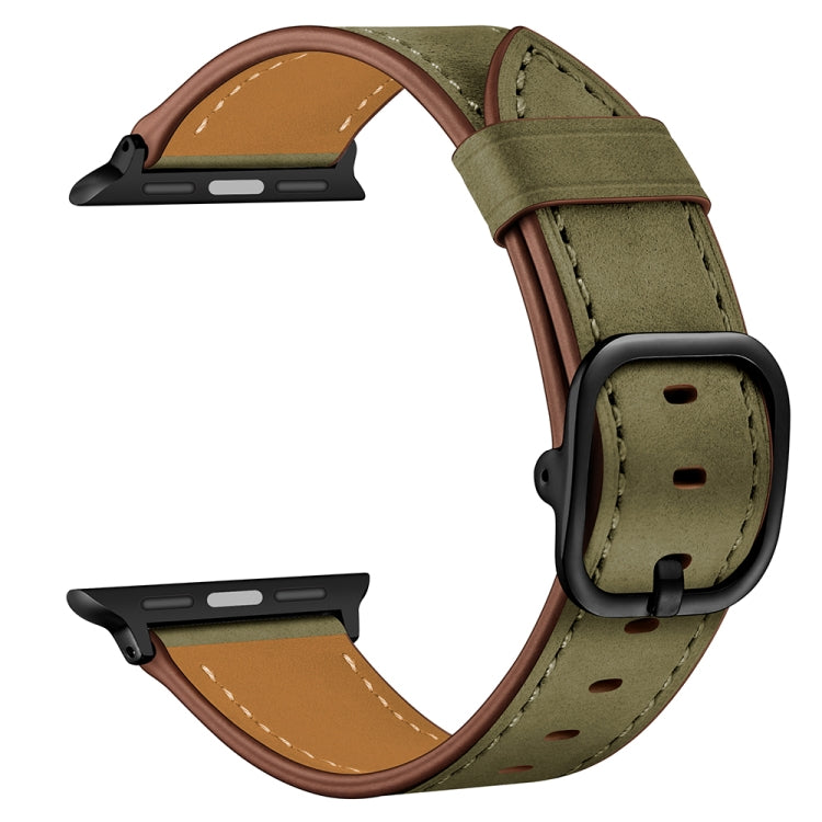 สายรัดข้อมือหนังสำรองสำหรับ Apple Watch Series 7 ขนาด 41 มม. / 6&SE&5&4 ขนาด 40 มม. / 3&2&1 ขนาด 38 มม., 7 ขนาด 45 มม. / 6&SE&5&4 ขนาด 44 มม. / 3&2&1 ขนาด 42 มม.