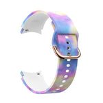 For Samsung Galaxy Watch4 / Watch4 Classic Silicone Printing Replacement Strap Watchband, Tie Dye, Rainbow, Color Skull, Grey Flowers, Sunflower, Cat Paw, Candy