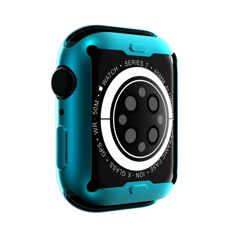 เคสป้องกันแบบชุบไฟฟ้าครอบคลุม TPU กันกระแทก สำหรับ Apple Watch Series 9 / 8 / 7 41mm, สำหรับ Apple Watch Series 9 / 8 / 7 45mm