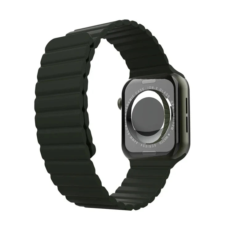 Integrated Silicone Replacement Strap Watchband For Apple Watch Series, 7 41mm / 6&SE&5&4 40mm / 3&2&1 38mm, 7 45mm / 6&SE&5&4 44mm / 3&2&1 42mm