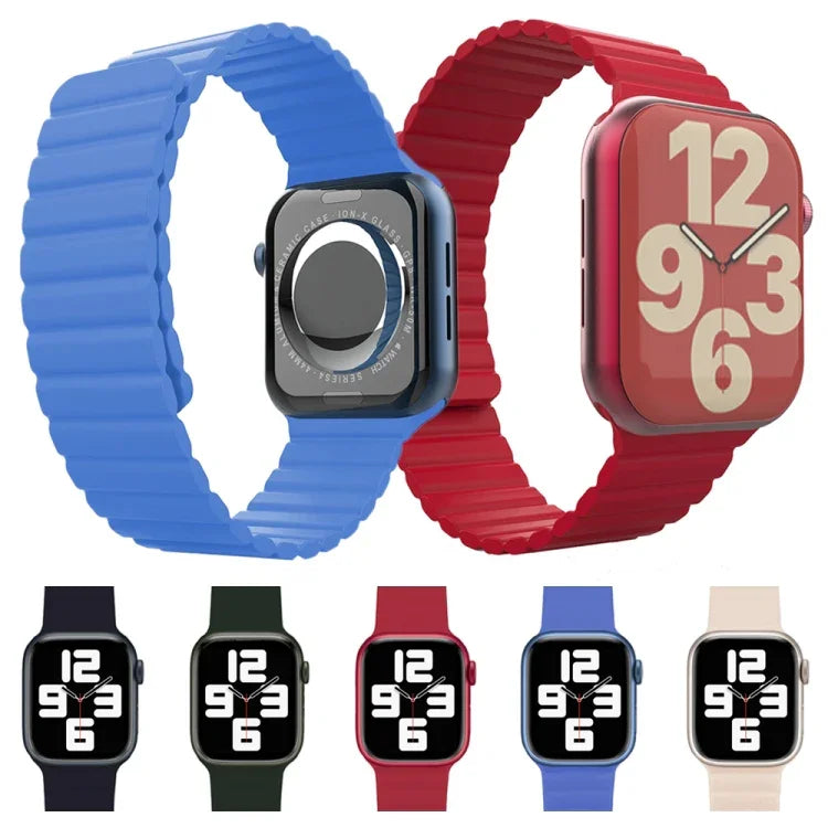 Integrated Silicone Replacement Strap Watchband For Apple Watch Series, 7 41mm / 6&SE&5&4 40mm / 3&2&1 38mm, 7 45mm / 6&SE&5&4 44mm / 3&2&1 42mm