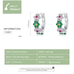 S925 เงินสเตอร์ลิง ต่างหูผู้หญิงลายดอกไม้ละเอียดอ่อน, ดอกไม้ละเอียดอ่อน
