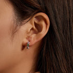 S925 เงินสเตอร์ลิง ต่างหูผู้หญิงลายดอกไม้ละเอียดอ่อน, ดอกไม้ละเอียดอ่อน