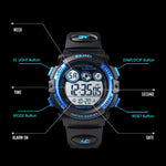 นาฬิกาอิเล็กทรอนิกส์สำหรับเด็ก SKMEI 1451 จับเวลาแบบดิจิทัล LED โครโนกราฟเรืองแสง รุ่น 1451 (สีชมพูใสฟ้า), 1451 (สีม่วงใส), 1451 (สีฟ้าใส), 1451 (สีแดงกุหลาบใส), 1451 (ตัวเรือนขาววงกลมฟ้า)