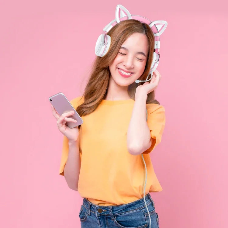 ONIKUMA X10 Car Ear LED Light Adjustable Gaming Headset with Microphone