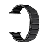 สายเปลี่ยนแบบแม่เหล็กเหล็กข้อต่อไม้ไผ่ สำหรับ Apple Watch Series 7 41mm / 6&SE&5&4 40mm / 3&2&1 38mm, 7 45mm / 6&SE&5&4 44mm / 3&2&1 42mm