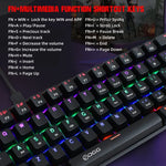 แป้นพิมพ์กลไกมีไฟสวย HXSJ V900 61 ปุ่ม สีดำ สีขาว