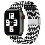 สายรัดนาฬิกาไนลอนถักแบบหัวล็อกเดียวสำหรับ Apple Watch Series, 7 41mm / 6&SE&5&4 40mm / 3&2&1 38mm