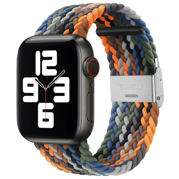 สายรัดนาฬิกาไนลอนถักแบบหัวล็อกเดียวสำหรับ Apple Watch Series, 7 41mm / 6&SE&5&4 40mm / 3&2&1 38mm