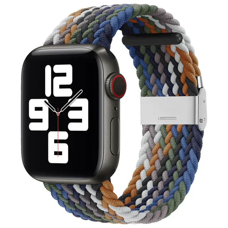 สายรัดนาฬิกาไนลอนถักแบบหัวล็อกเดียวสำหรับ Apple Watch Series, 7 41mm / 6&SE&5&4 40mm / 3&2&1 38mm