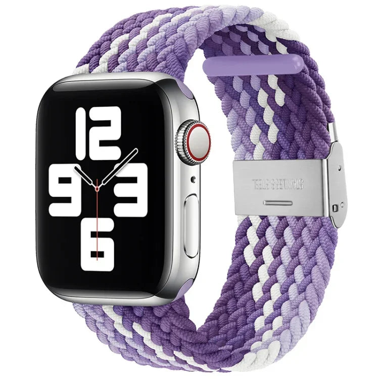 สายรัดนาฬิกาไนลอนถักแบบหัวล็อกเดียวสำหรับ Apple Watch Series, 7 41mm / 6&SE&5&4 40mm / 3&2&1 38mm