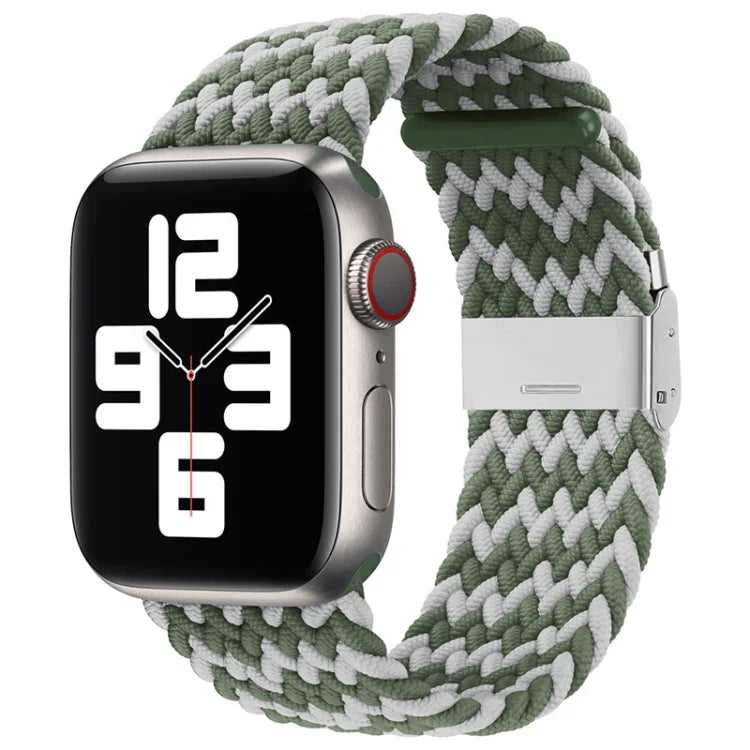 สายรัดนาฬิกาไนลอนถักแบบหัวล็อกเดียวสำหรับ Apple Watch Series, 7 41mm / 6&SE&5&4 40mm / 3&2&1 38mm