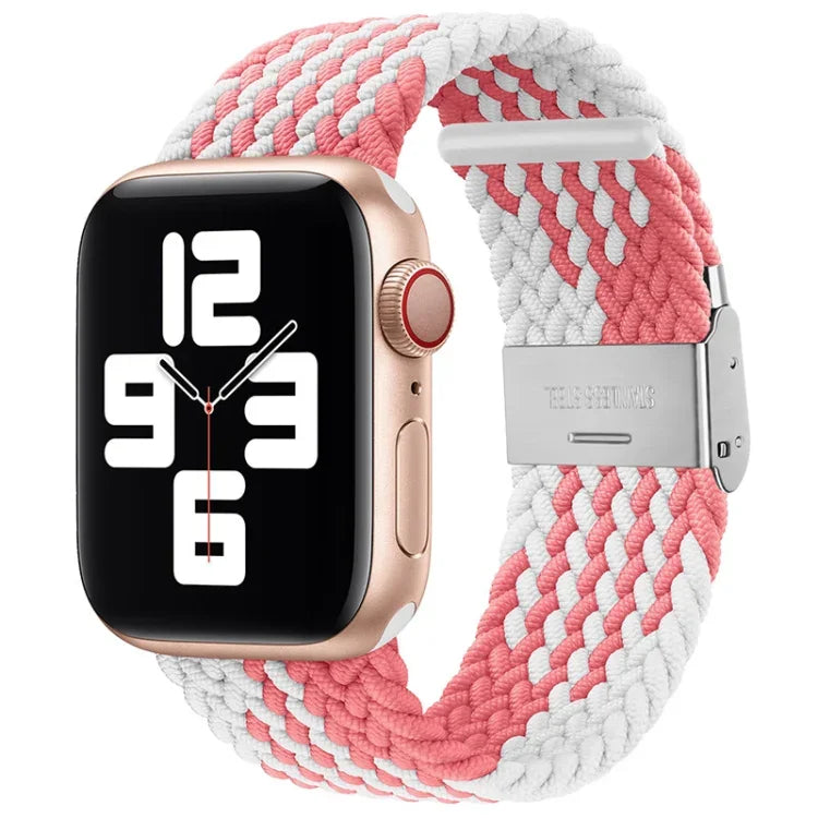 สายรัดนาฬิกาไนลอนถักแบบหัวล็อกเดียวสำหรับ Apple Watch Series, 7 41mm / 6&SE&5&4 40mm / 3&2&1 38mm