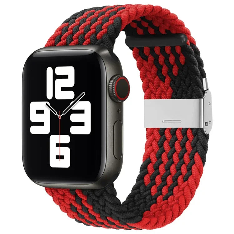 สายรัดนาฬิกาไนลอนถักแบบหัวล็อกเดียวสำหรับ Apple Watch Series, 7 41mm / 6&SE&5&4 40mm / 3&2&1 38mm