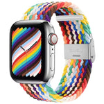 สายรัดนาฬิกาไนลอนถักแบบหัวล็อกเดียวสำหรับ Apple Watch Series, 7 41mm / 6&SE&5&4 40mm / 3&2&1 38mm