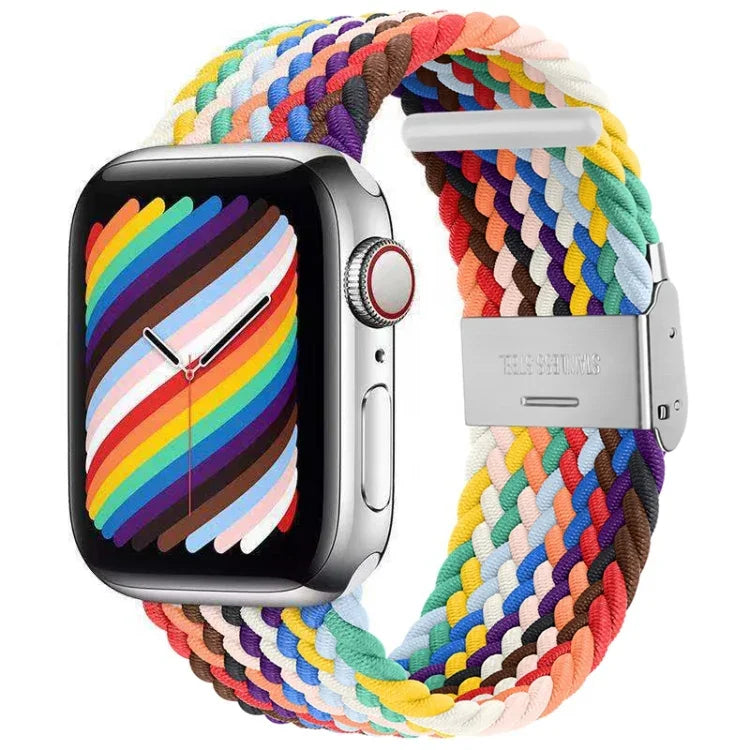 สายรัดนาฬิกาไนลอนถักแบบหัวล็อกเดียวสำหรับ Apple Watch Series, 7 41mm / 6&SE&5&4 40mm / 3&2&1 38mm