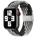 สายรัดนาฬิกาไนลอนถักแบบหัวล็อกเดียวสำหรับ Apple Watch Series, 7 41mm / 6&SE&5&4 40mm / 3&2&1 38mm