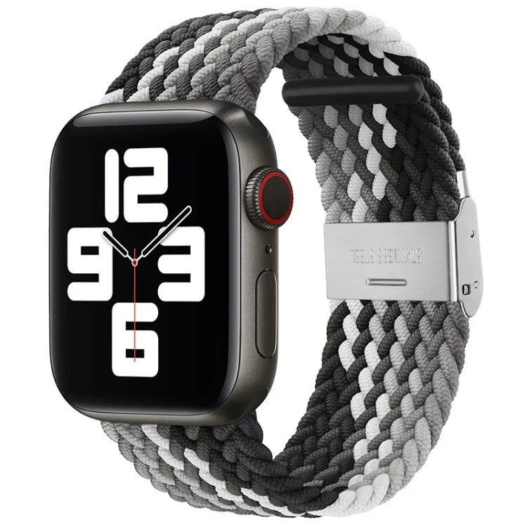 สายรัดนาฬิกาไนลอนถักแบบหัวล็อกเดียวสำหรับ Apple Watch Series, 7 41mm / 6&SE&5&4 40mm / 3&2&1 38mm