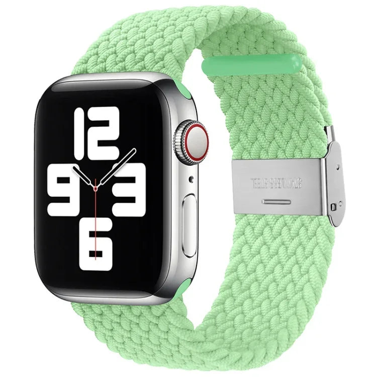สายรัดนาฬิกาไนลอนถักแบบหัวล็อกเดียวสำหรับ Apple Watch Series, 7 41mm / 6&SE&5&4 40mm / 3&2&1 38mm
