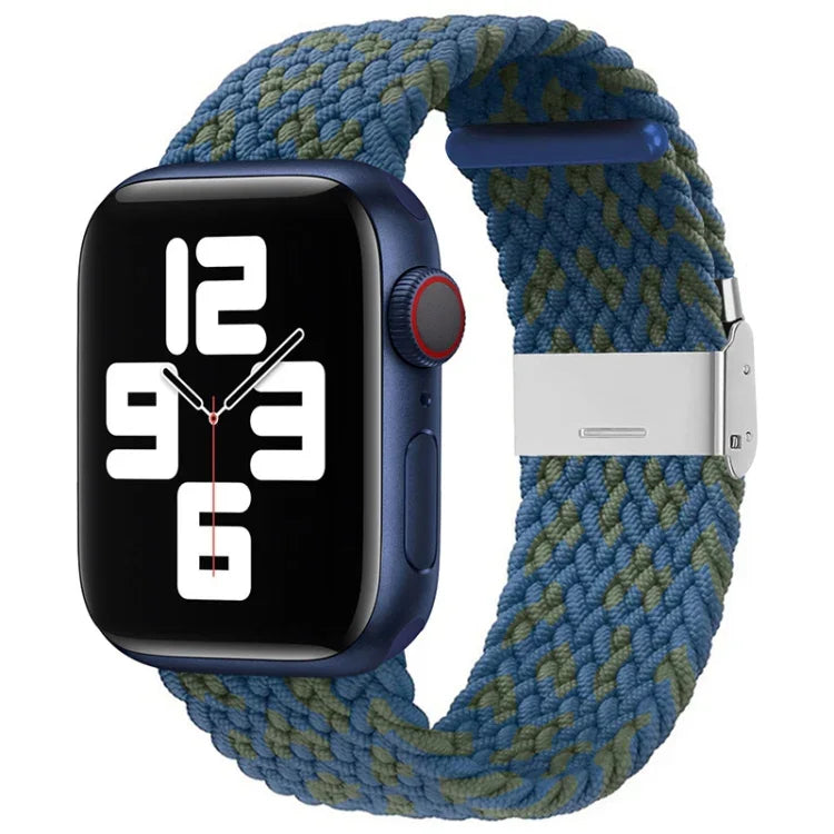 สายรัดนาฬิกาไนลอนถักแบบหัวล็อกเดียวสำหรับ Apple Watch Series, 7 41mm / 6&SE&5&4 40mm / 3&2&1 38mm