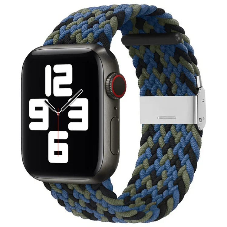 สายรัดนาฬิกาไนลอนถักแบบหัวล็อกเดียวสำหรับ Apple Watch Series, 7 41mm / 6&SE&5&4 40mm / 3&2&1 38mm