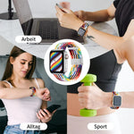 สายรัดนาฬิกาไนลอนถักแบบหัวล็อกเดียวสำหรับ Apple Watch Series, 7 41mm / 6&SE&5&4 40mm / 3&2&1 38mm