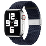 สายเปลี่ยนถักไนลอนแบบหัวเข็มขัดเดียว สำหรับ Apple Watch Series 7 45mm / 6&SE&5&4 44mm / 3&2&1 42mm