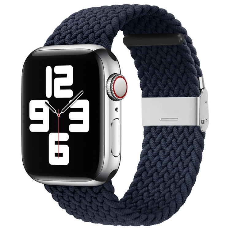 สายเปลี่ยนถักไนลอนแบบหัวเข็มขัดเดียว สำหรับ Apple Watch Series 7 45mm / 6&SE&5&4 44mm / 3&2&1 42mm