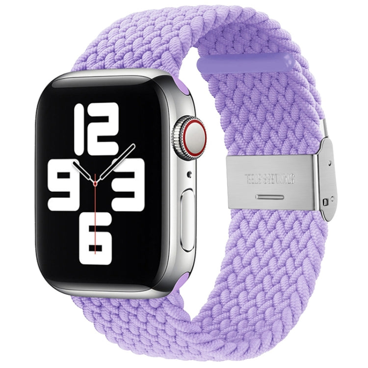 สายเปลี่ยนถักไนลอนแบบหัวเข็มขัดเดียว สำหรับ Apple Watch Series 7 45mm / 6&SE&5&4 44mm / 3&2&1 42mm