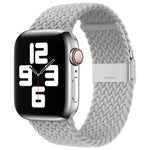 สายเปลี่ยนถักไนลอนแบบหัวเข็มขัดเดียว สำหรับ Apple Watch Series 7 45mm / 6&SE&5&4 44mm / 3&2&1 42mm