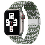 สายเปลี่ยนถักไนลอนแบบหัวเข็มขัดเดียว สำหรับ Apple Watch Series 7 45mm / 6&SE&5&4 44mm / 3&2&1 42mm
