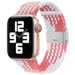 สายเปลี่ยนถักไนลอนแบบหัวเข็มขัดเดียว สำหรับ Apple Watch Series 7 45mm / 6&SE&5&4 44mm / 3&2&1 42mm