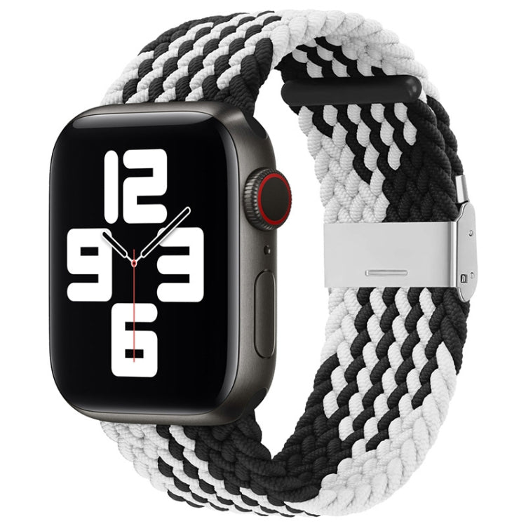 สายเปลี่ยนถักไนลอนแบบหัวเข็มขัดเดียว สำหรับ Apple Watch Series 7 45mm / 6&SE&5&4 44mm / 3&2&1 42mm