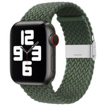 สายเปลี่ยนถักไนลอนแบบหัวเข็มขัดเดียว สำหรับ Apple Watch Series 7 45mm / 6&SE&5&4 44mm / 3&2&1 42mm